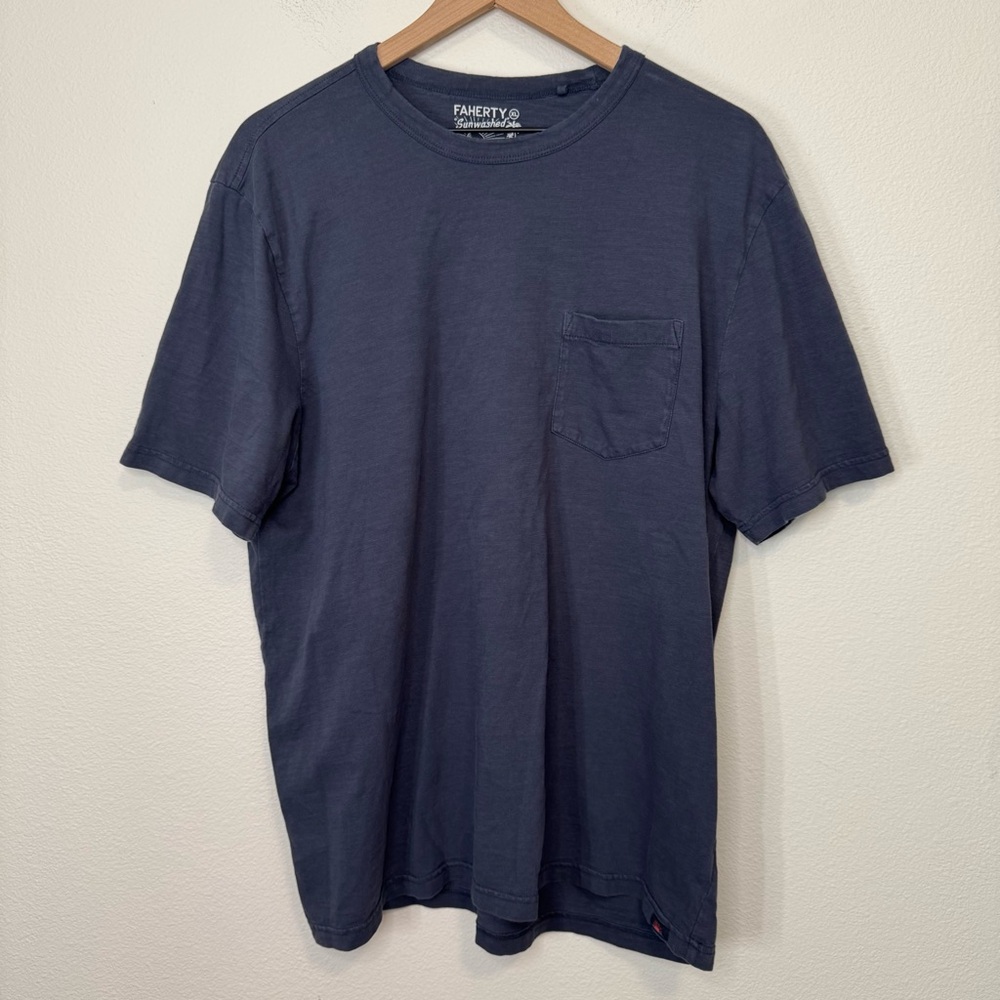Faherty Sunwashed Organic Cotton Tee - XL